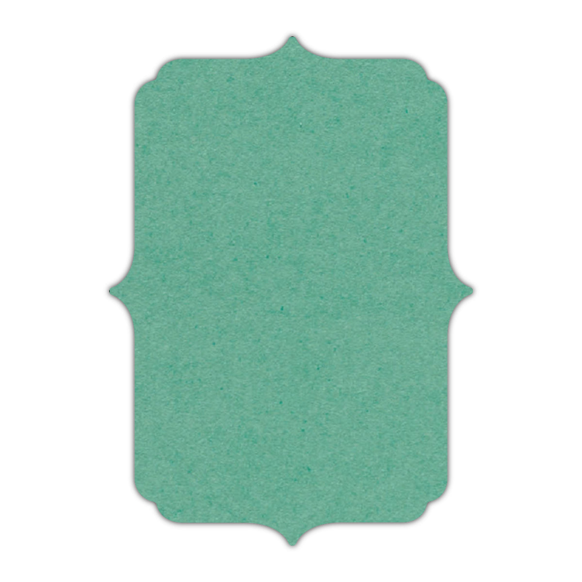 CMYK Print on Caribbean Blue Cardstock | Shape P19 | 3" x 4"