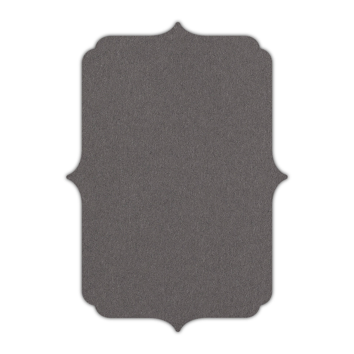 CMYK Print on Dark Grey Cardstock | Shape P19 | 2" x 3"