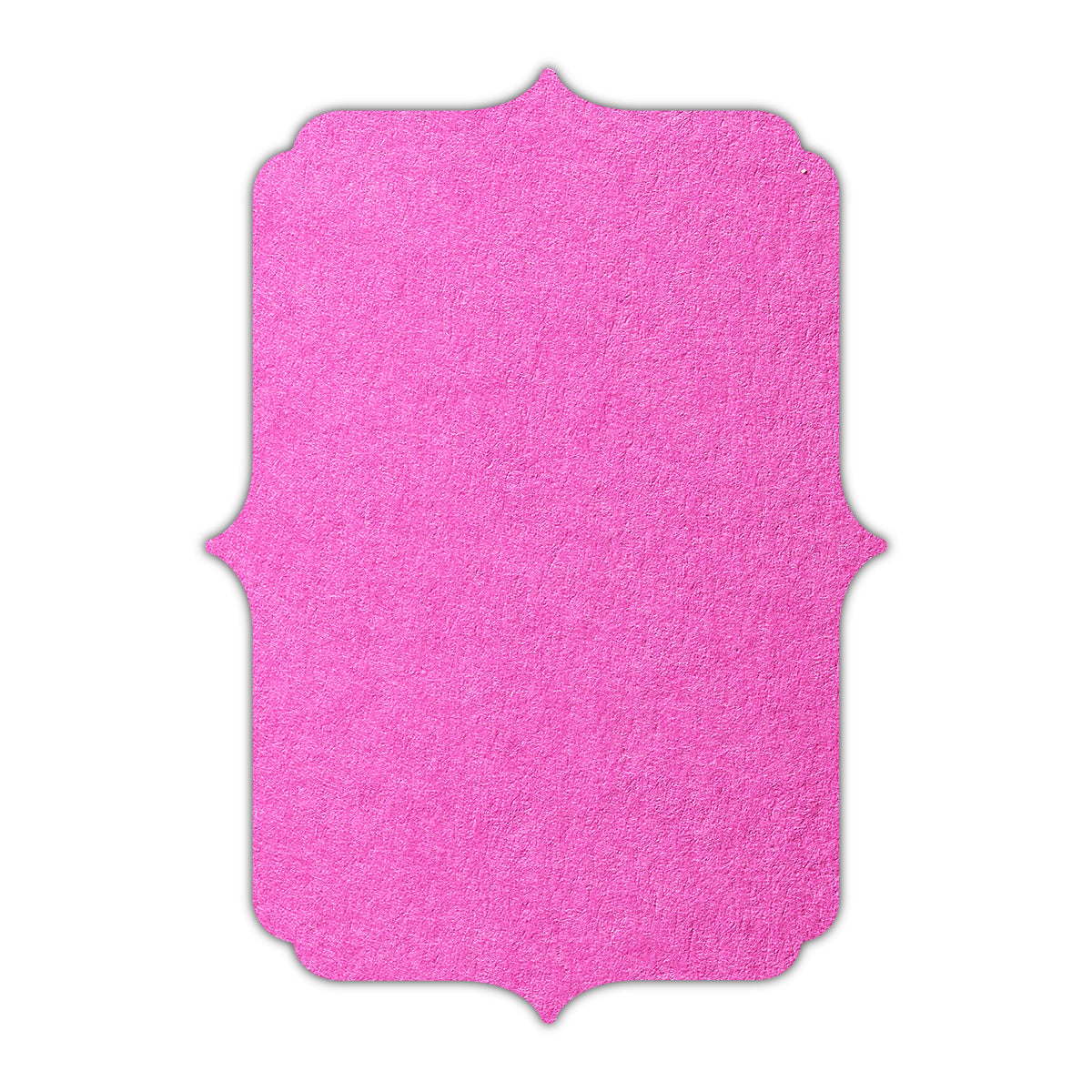 CMYK Print on Fuchsia Pink Cardstock | Shape P19 | 5" x 8"