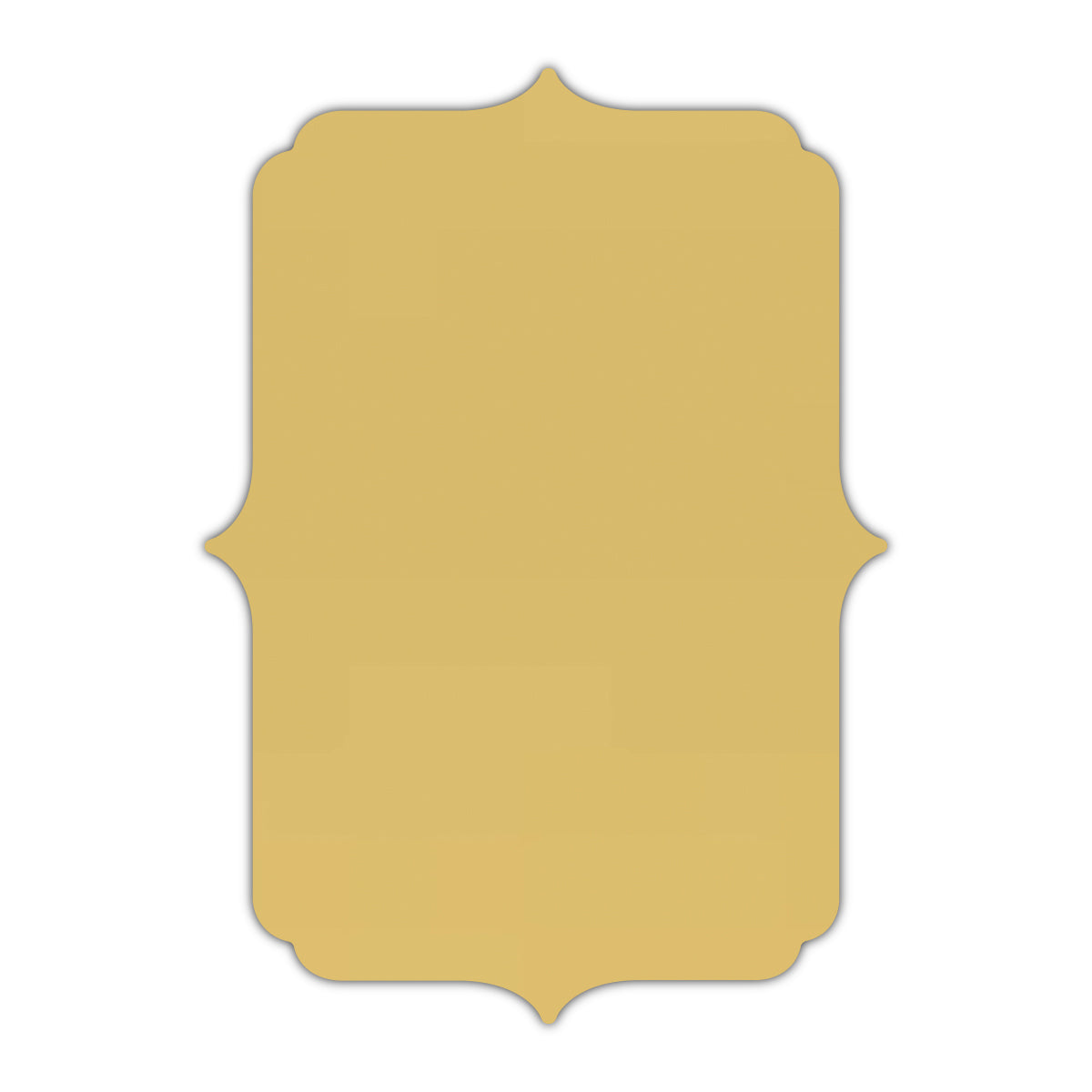 CMYK Print on Shimmer Gold Cardstock | Shape P19 | 2.5" x 3.5"