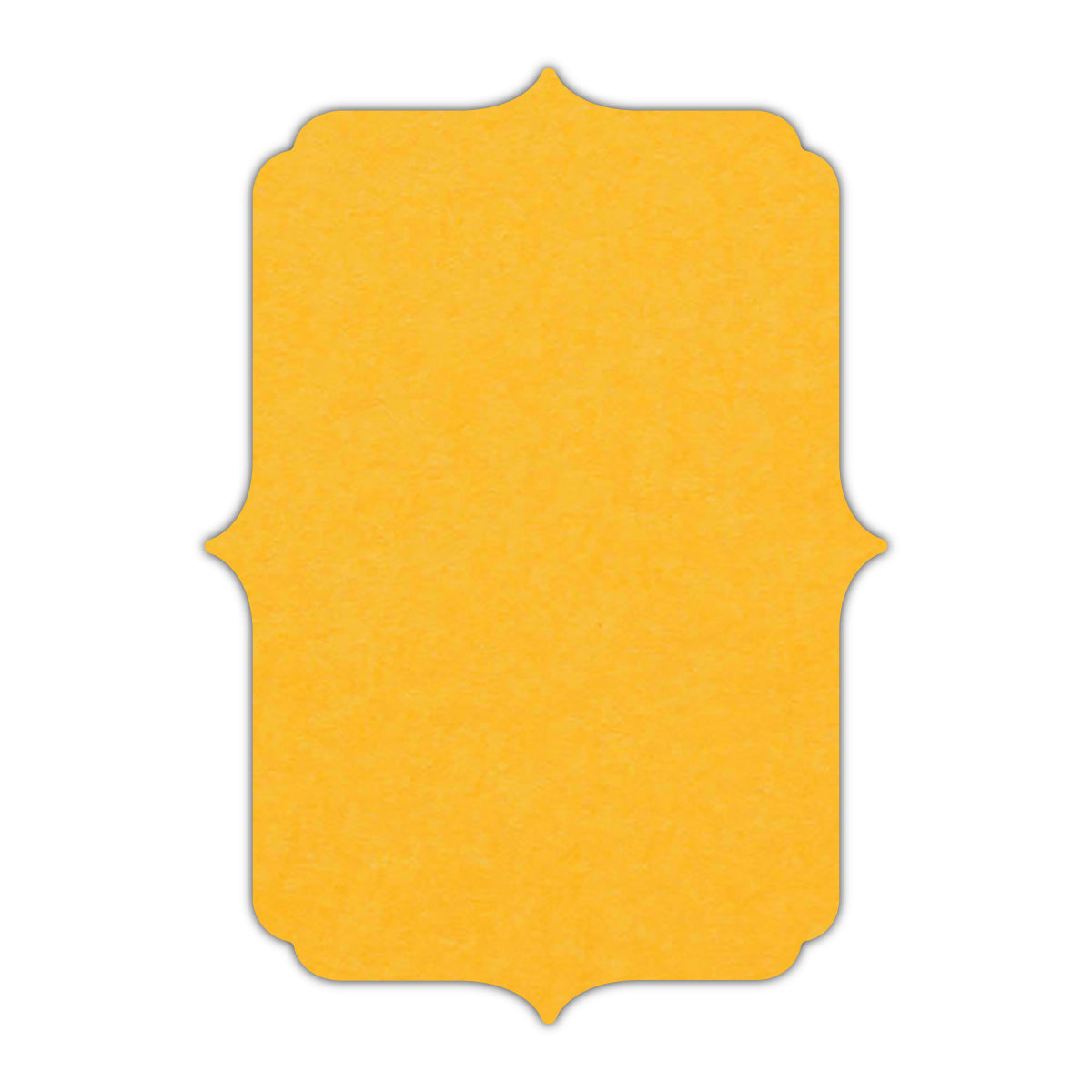 CMYK Print on Indian Yellow Cardstock | Shape P19 | 2" x 3.5"