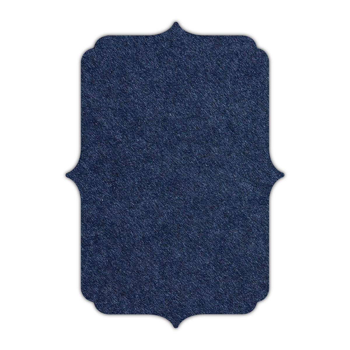 CMYK Print on Midnight Blue Cardstock | Shape P19 | 2" x 3"