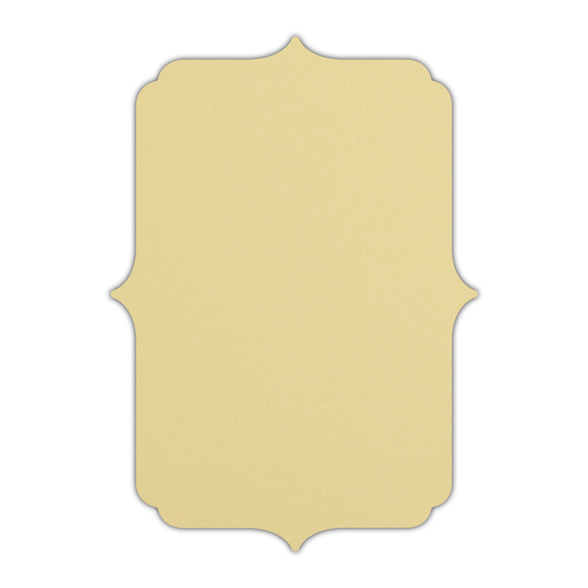 CMYK Print on Sorbet Yellow Cardstock | Shape P19 | 2" x 3"