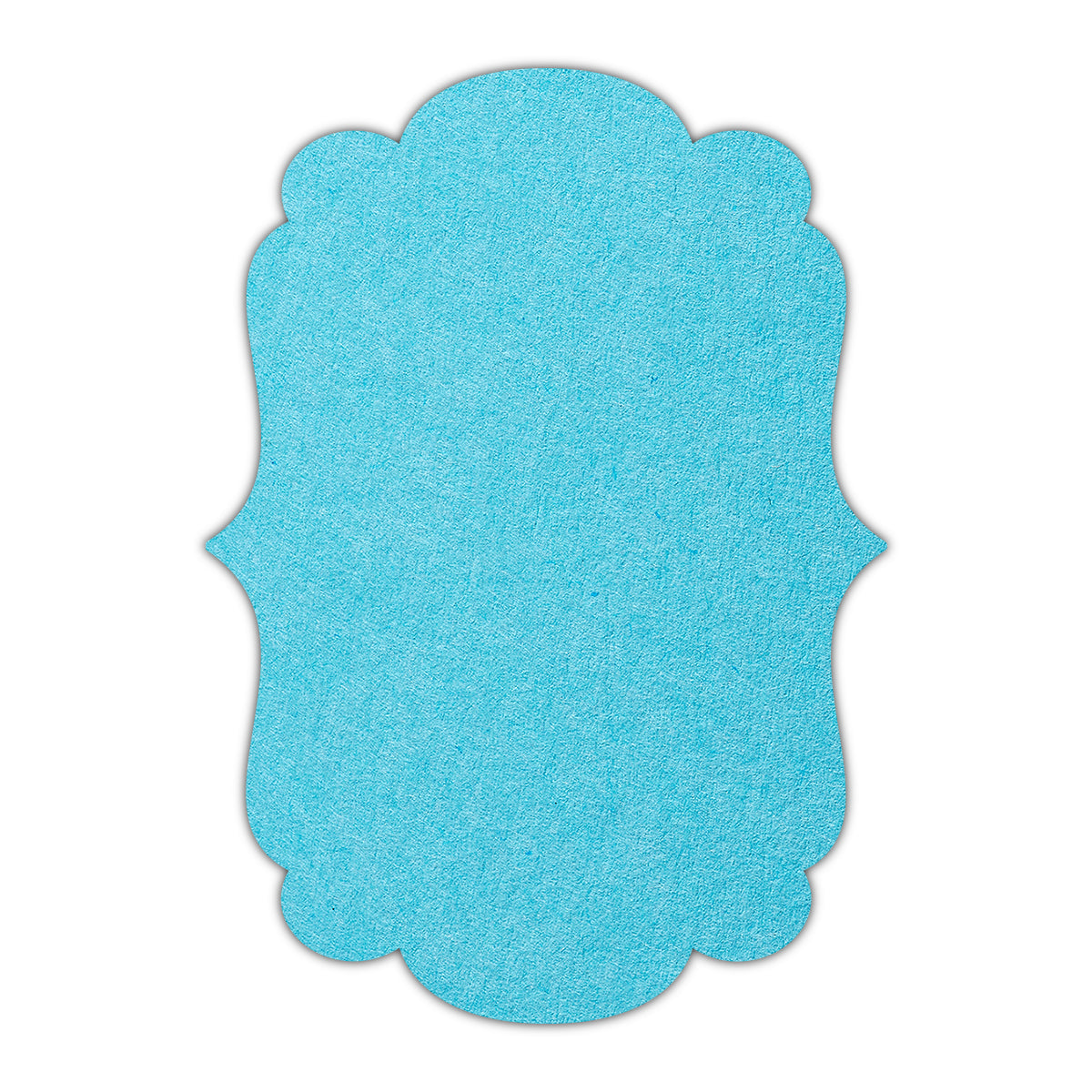 CMYK Print on Turquoise Cardstock | Shape P1 | 2" x 3.5"