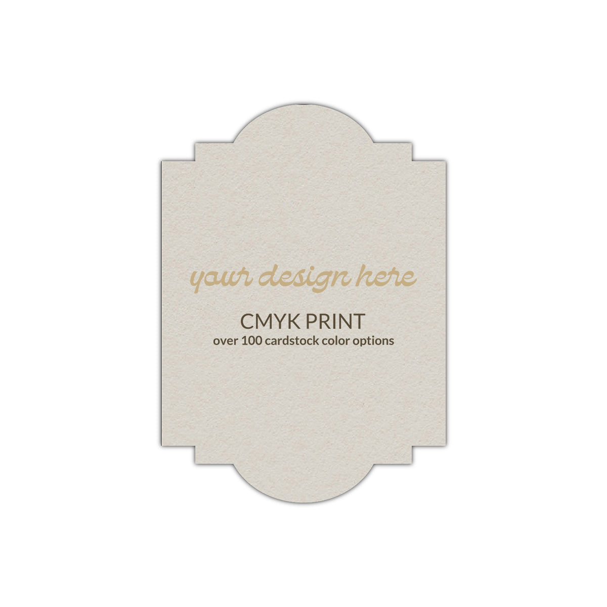 Shape P20 Diecut Card | CMYK Print | 3" x 4"
