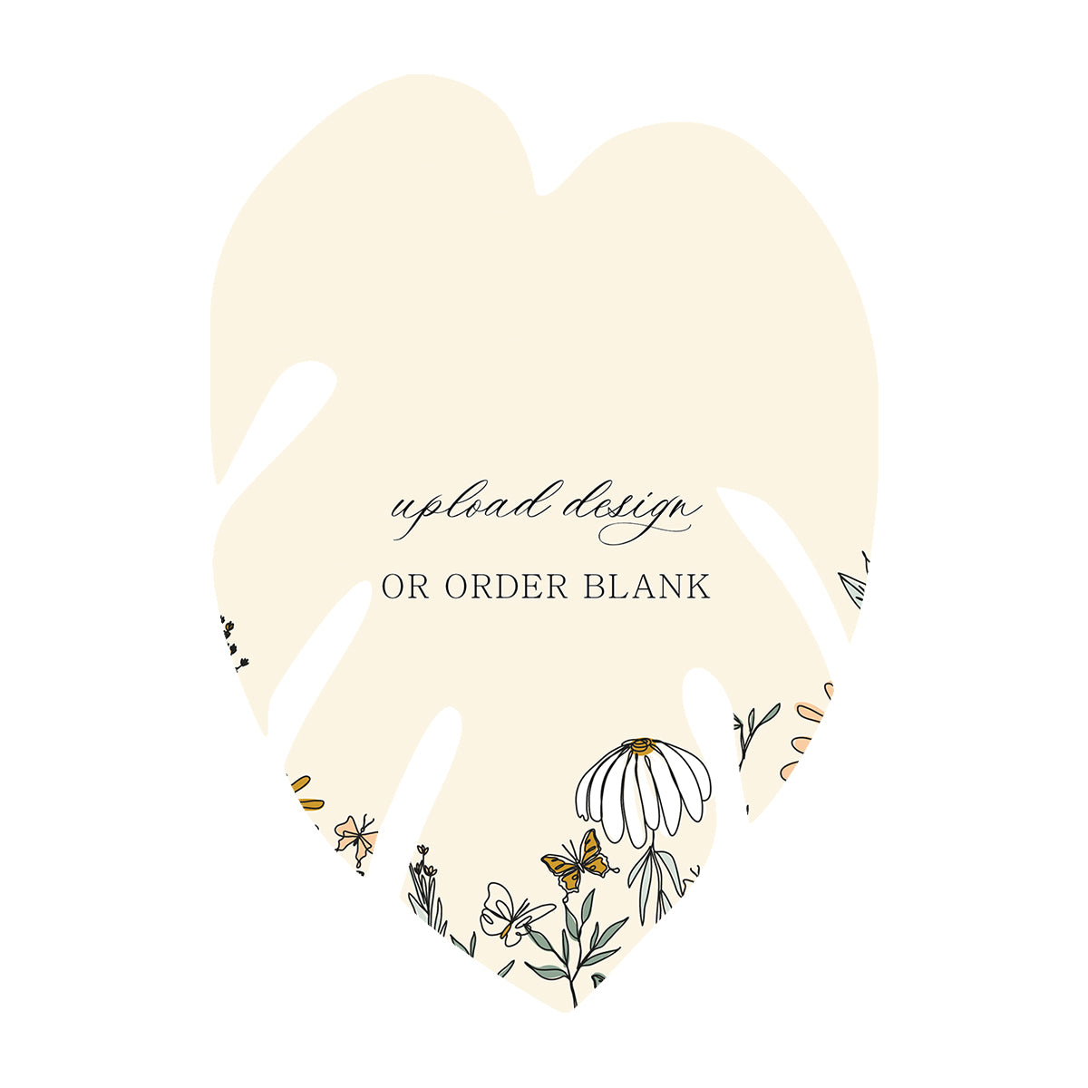Custom Wedding Prints on Diecut Shaped Cardstock | Shape P206