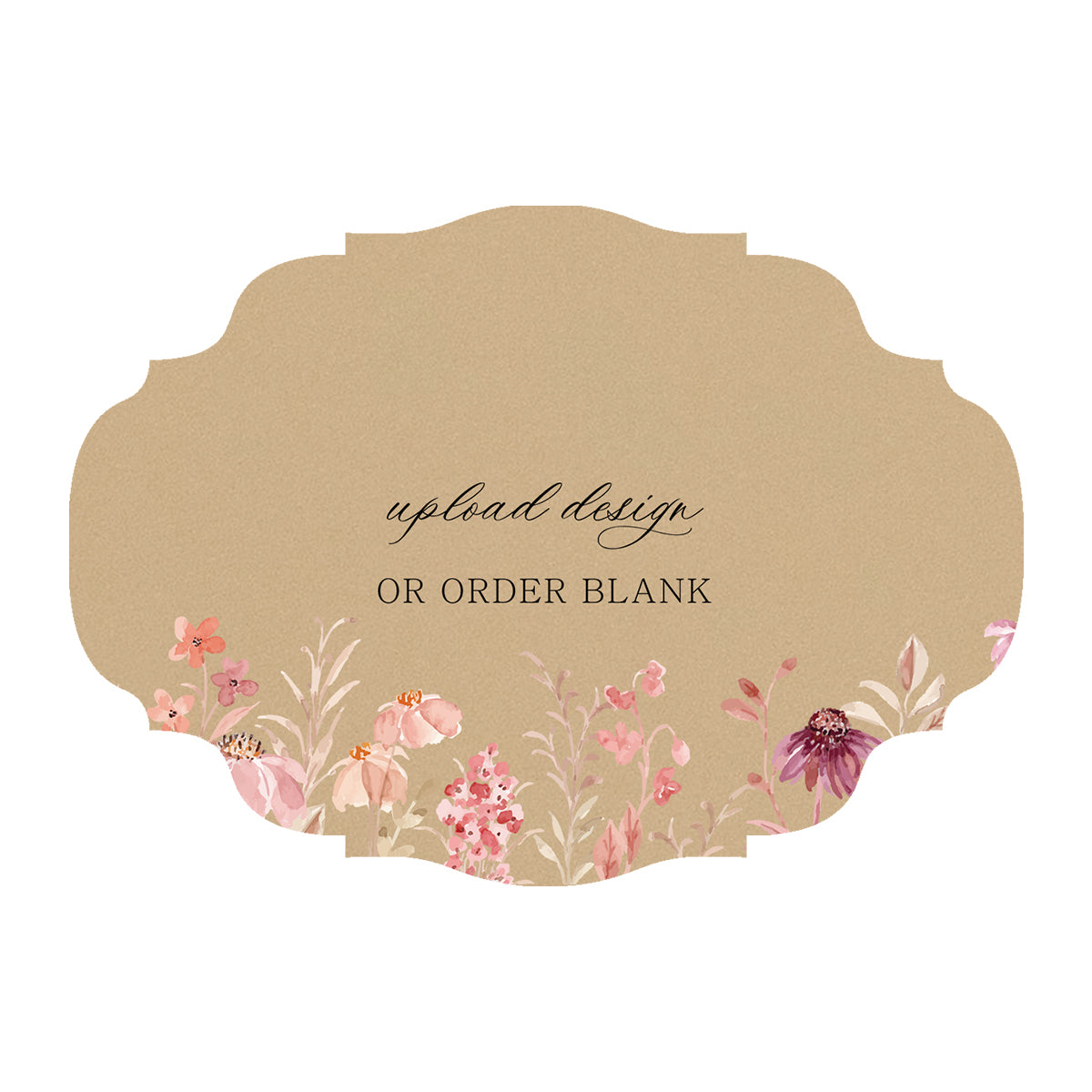 Custom Wedding Prints on Diecut Shaped Cardstock | Shape P208
