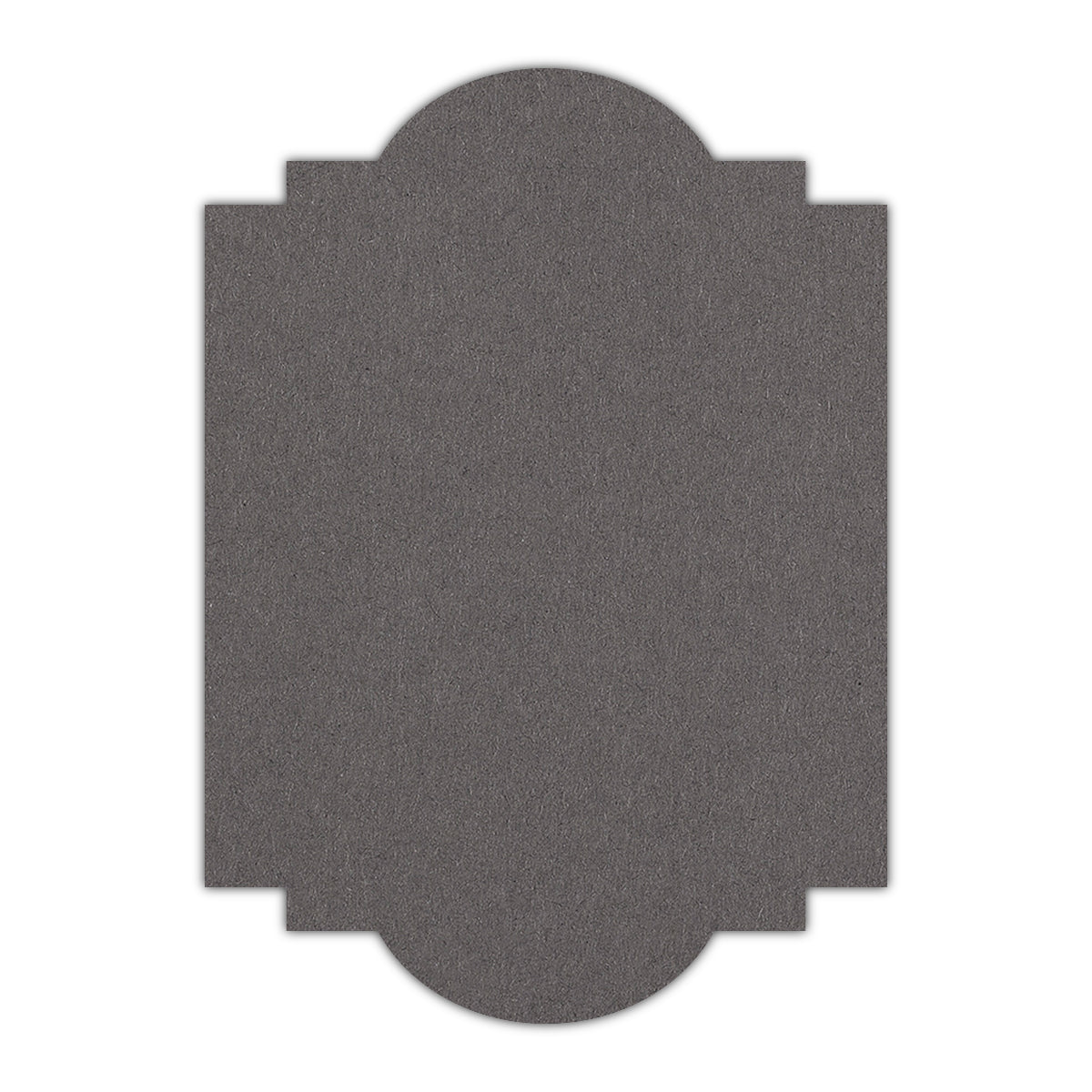 CMYK Print on Dark Grey Cardstock | Shape P20 | 5" x 8"