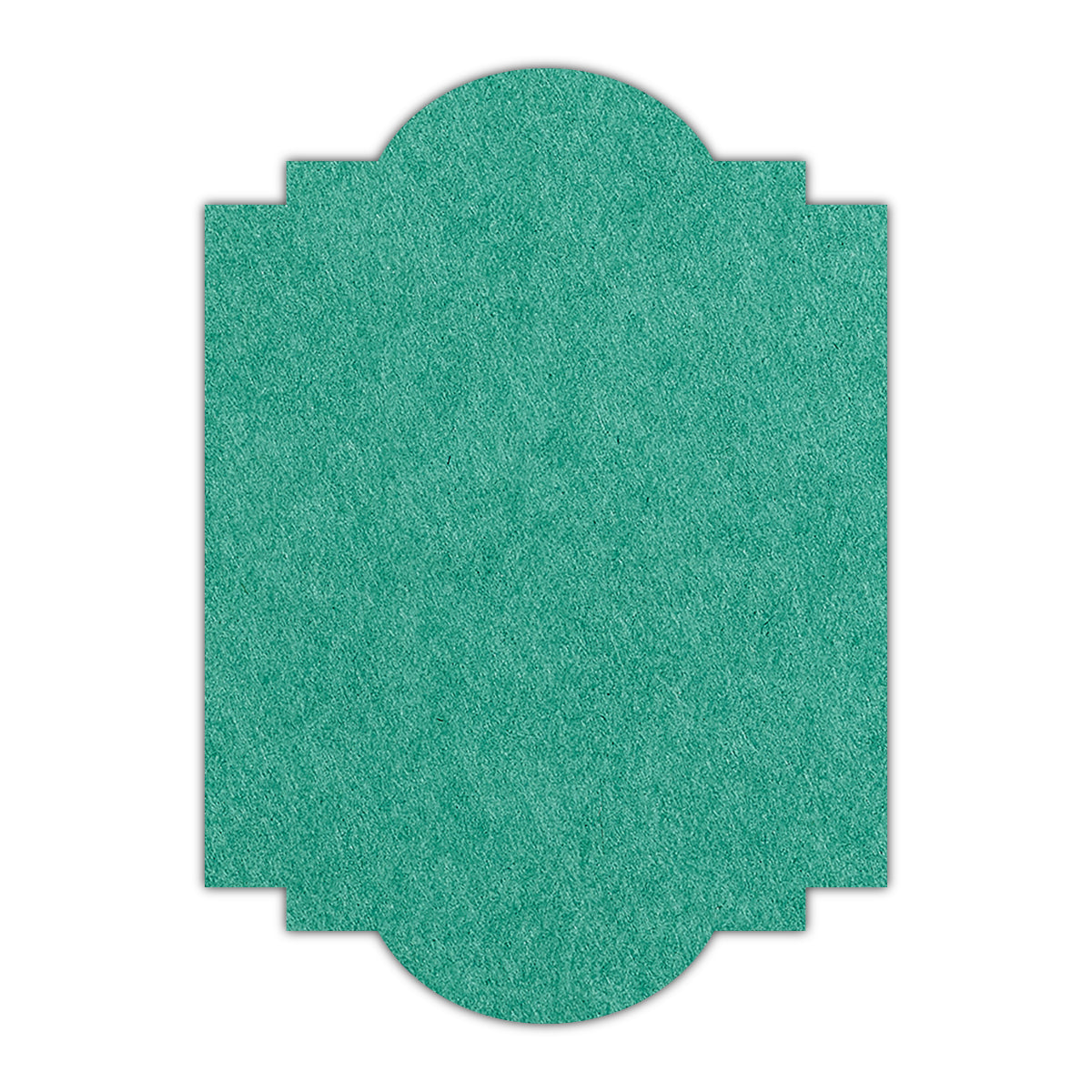 CMYK Print on Emerald Cardstock | Shape P20 | 2" x 3"