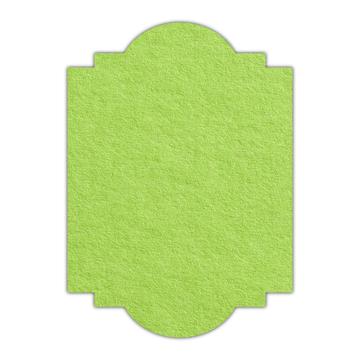 CMYK Print on Leaf Green Cardstock | Shape P20 | 2" x 3.5"
