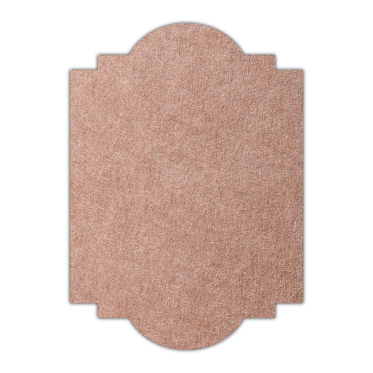 CMYK Print on Nubuck Brown Cardstock | Shape P20 | 5" x 7"