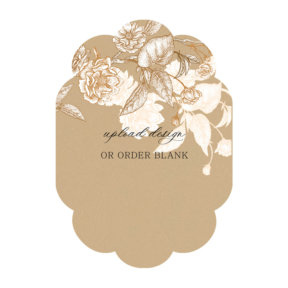 Custom Wedding Prints on Diecut Shaped Cardstock | Shape P218