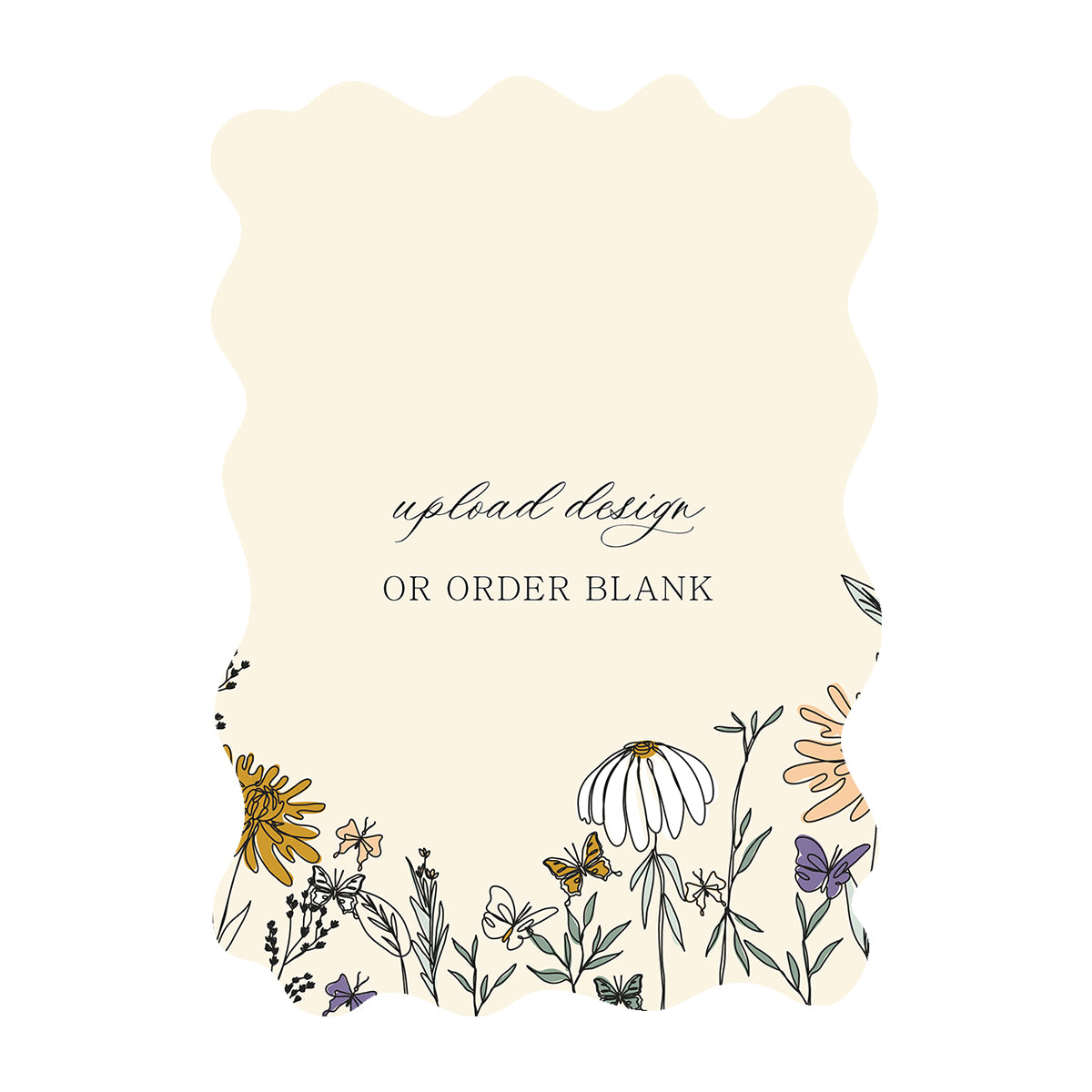 Custom Wedding Prints on Diecut Shaped Cardstock | Shape P219