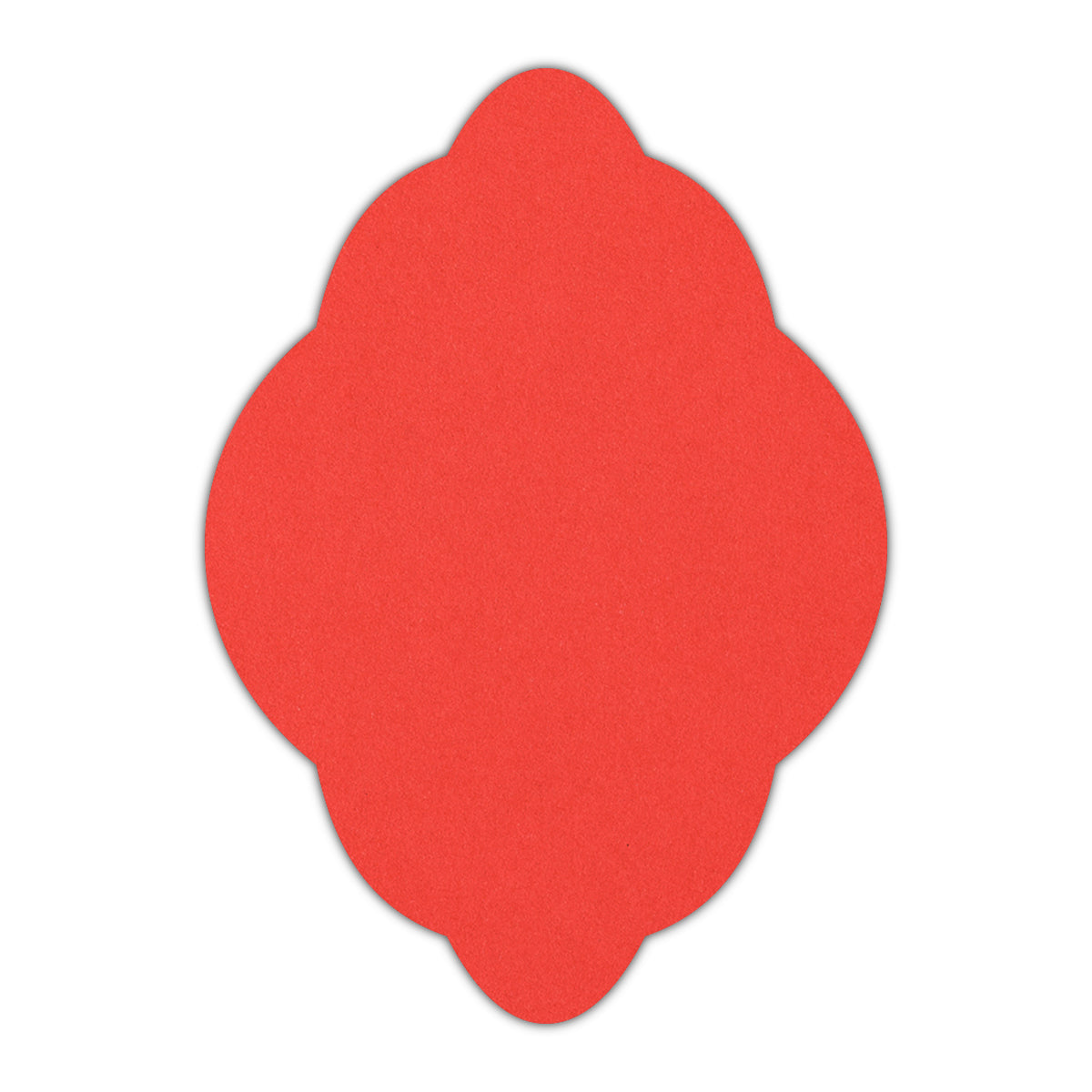 CMYK Print on Bright Red Cardstock | Shape P21 | 8.5" x 11"