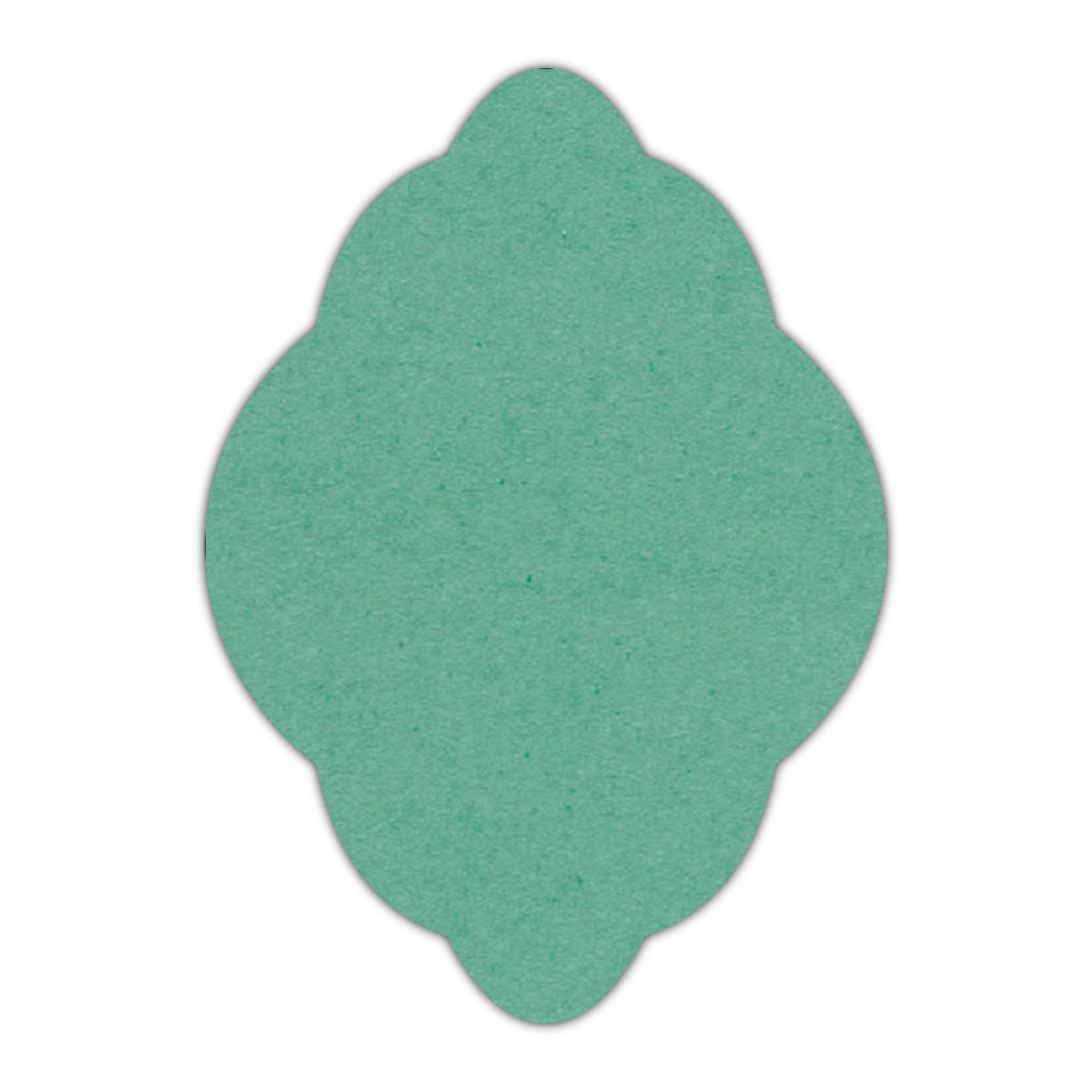 CMYK Print on Caribbean Blue Cardstock | Shape P21 | 3" x 5"