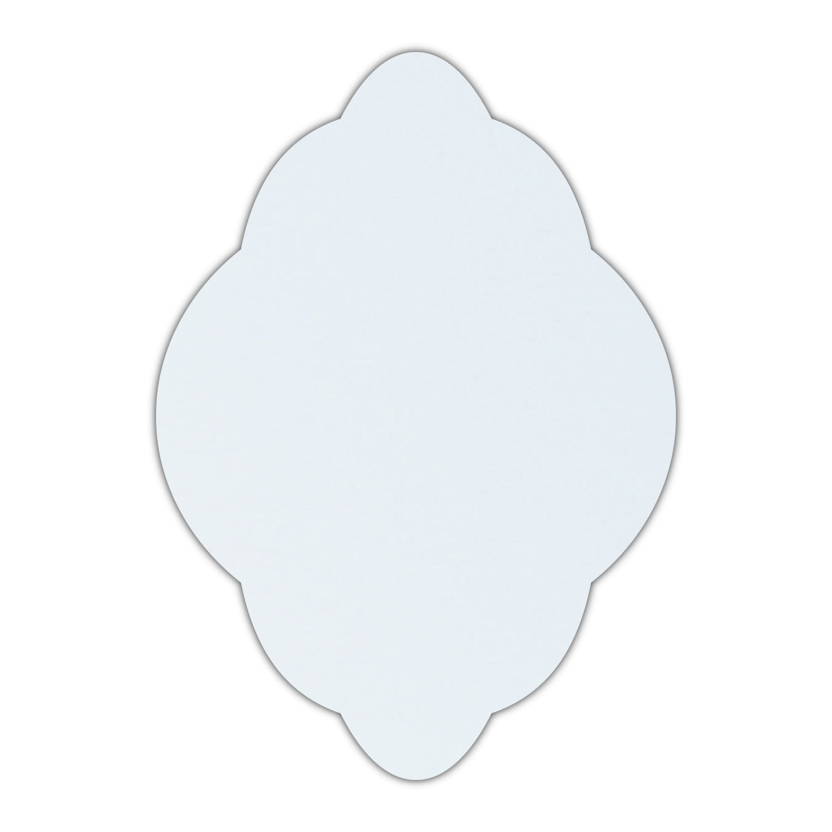 CMYK Print on Shimmer Ice Silver Cardstock | Shape P21 | 2.5" x 3.5"