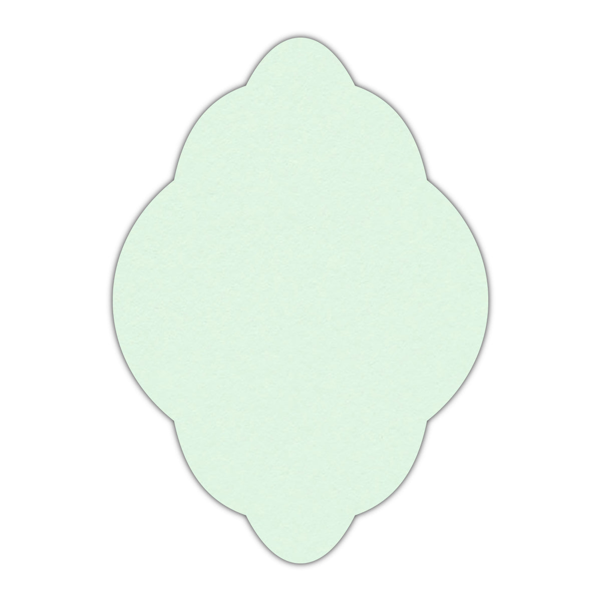 CMYK Print on Pastel Green Cardstock | Shape P21 | 2" x 3.5"