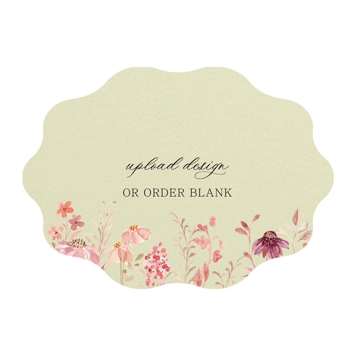 Custom Wedding Prints on Diecut Shaped Cardstock | Shape P228