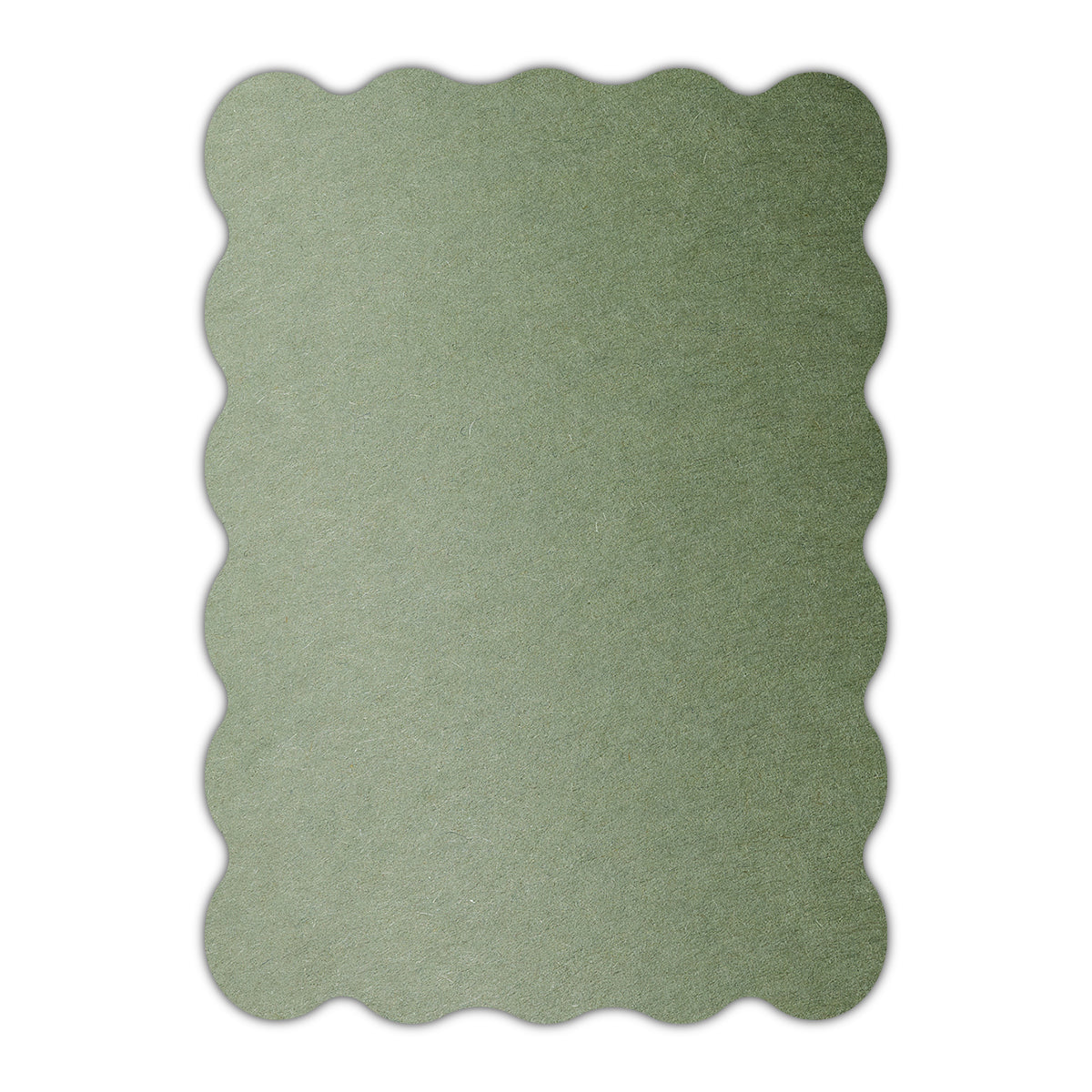 CMYK Print on Mid Green Cardstock | Shape P22 | 3" x 5"