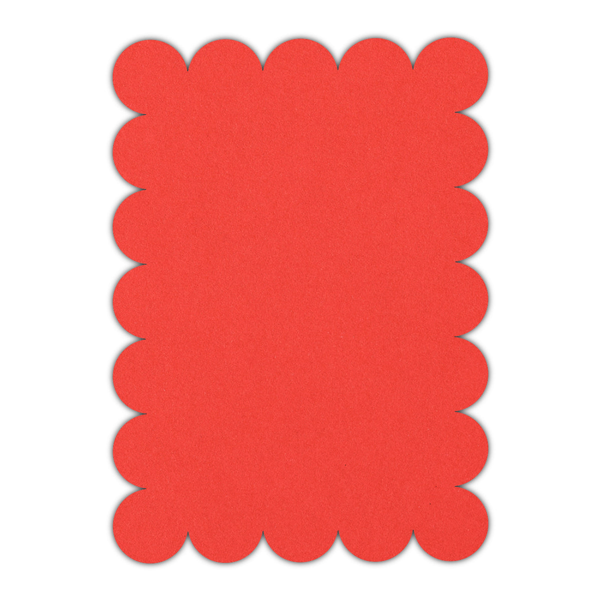 CMYK Print on Bright Red Cardstock | Shape P23 | 5.5" x 8.5"