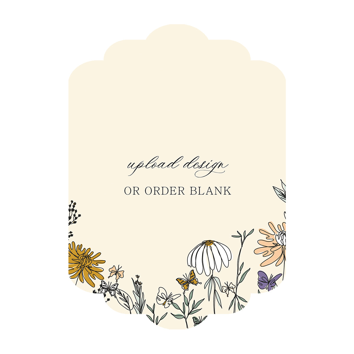 Custom Wedding Prints on Diecut Shaped Cardstock | Shape P241