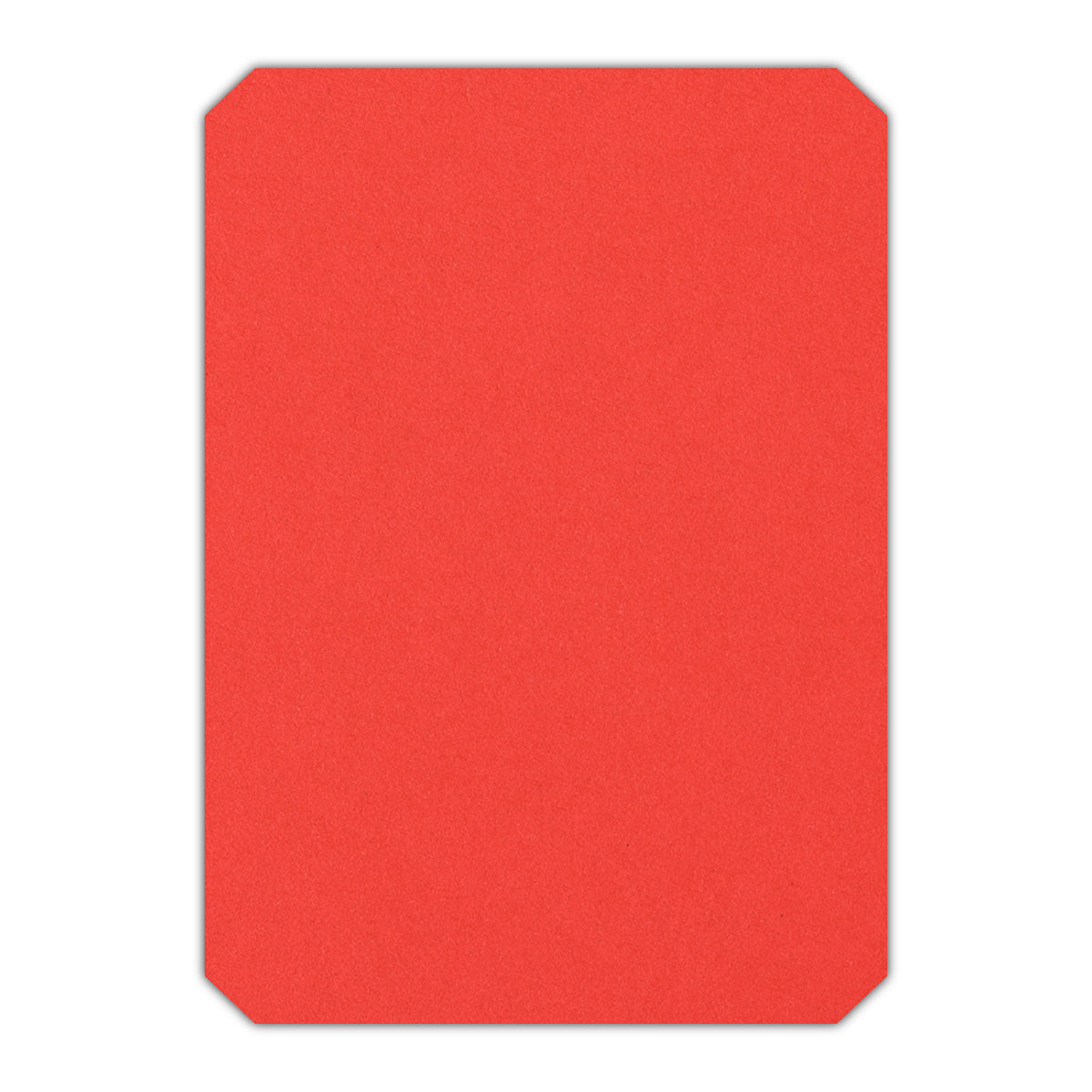 CMYK Print on Bright Red Cardstock | Shape P24 | 3" x 5"