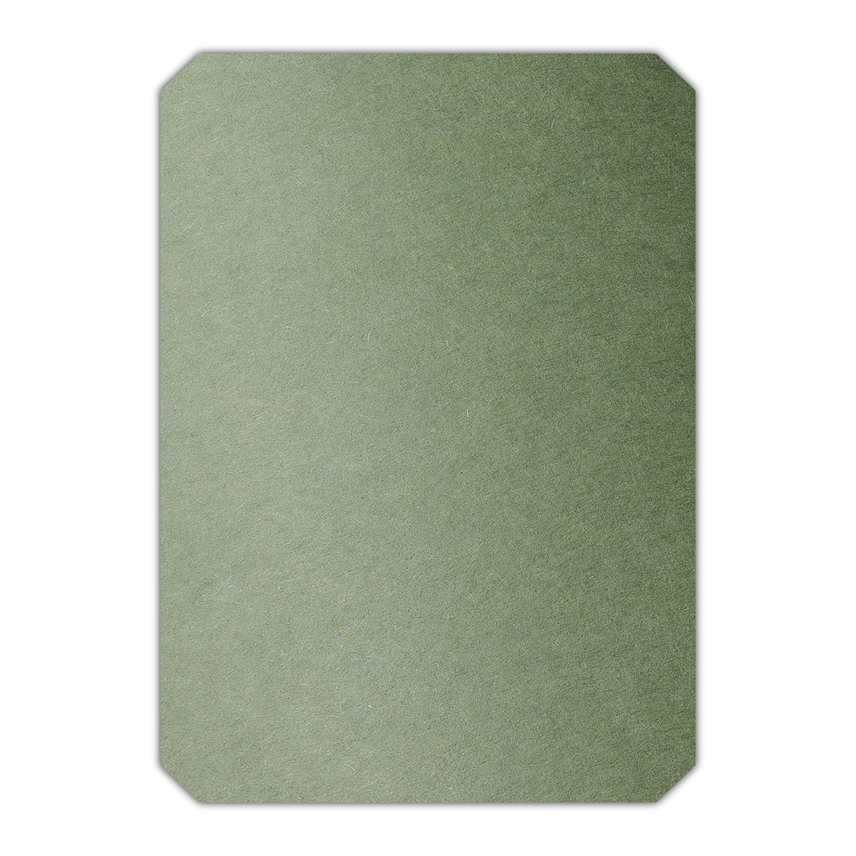 CMYK Print on Mid Green Cardstock | Shape P24 | 3" x 4"