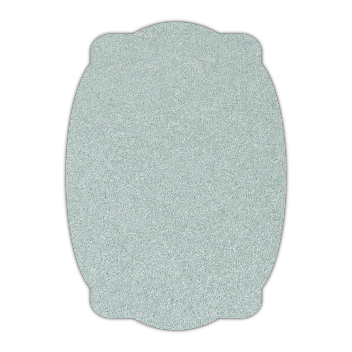 CMYK Print on Powder Green Cardstock | Shape P26 | 2" x 3"