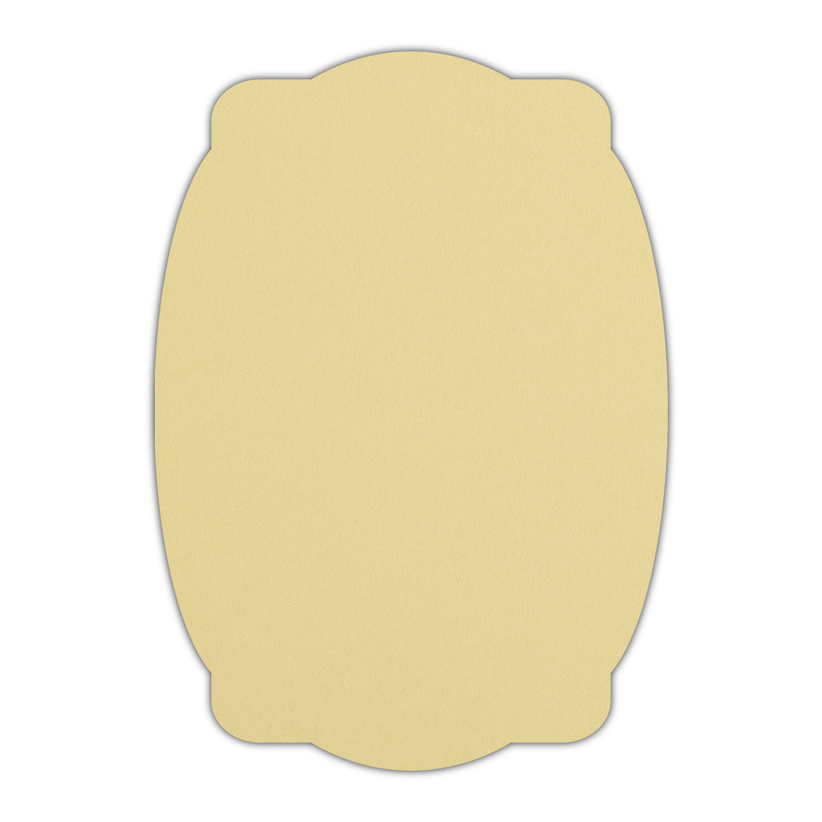 CMYK Print on Sorbet Yellow Cardstock | Shape P26 | 2" x 3.5"