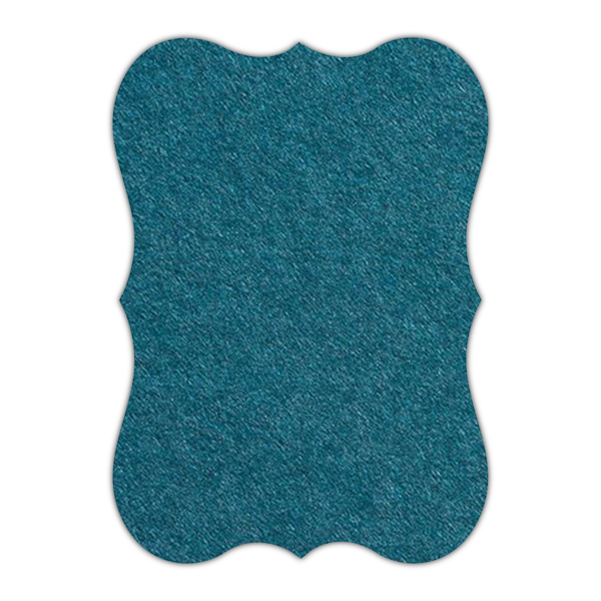 CMYK Print on Dark Teal Blue Cardstock | Shape P27 | 2" x 3"