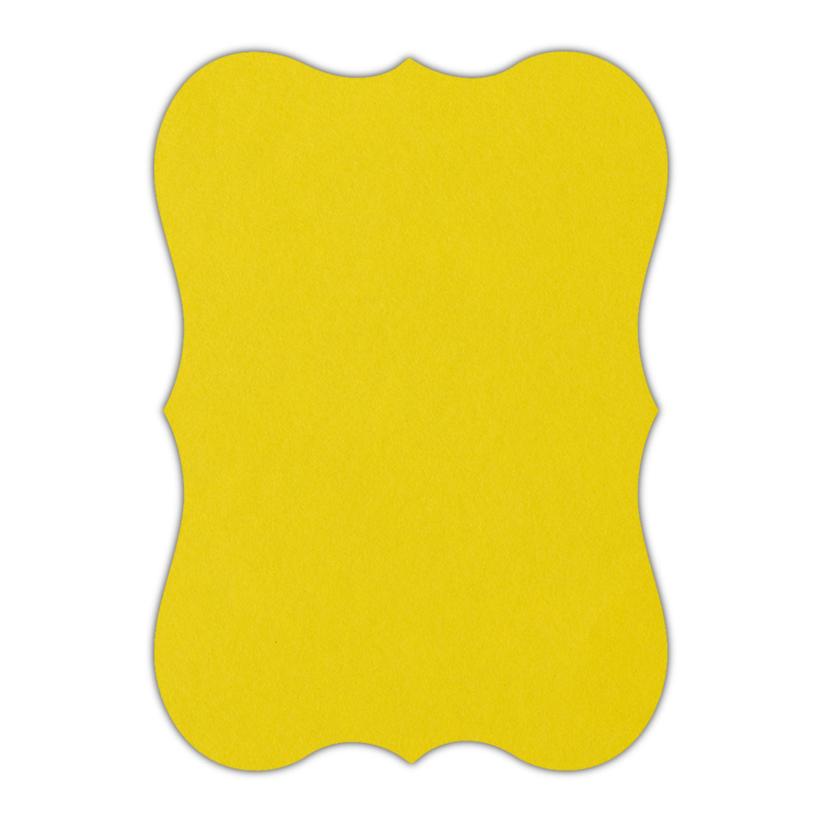 CMYK Print on Factory Yellow Cardstock | Shape P27 | 2" x 3.5"