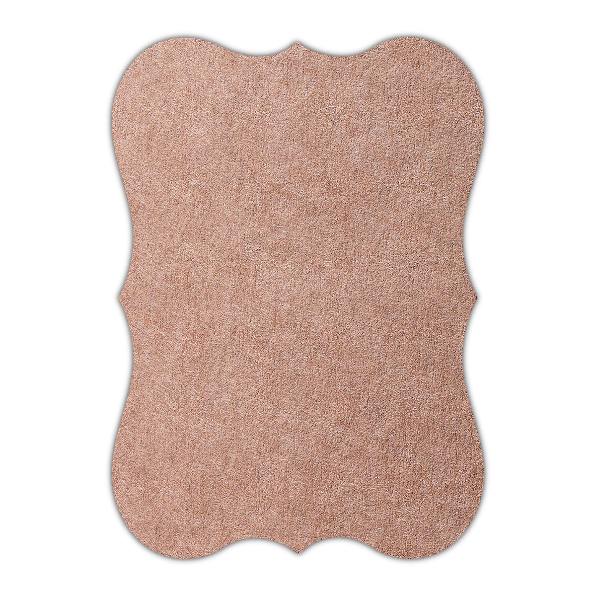 CMYK Print on Nubuck Brown Cardstock | Shape P27 | 3" x 4"