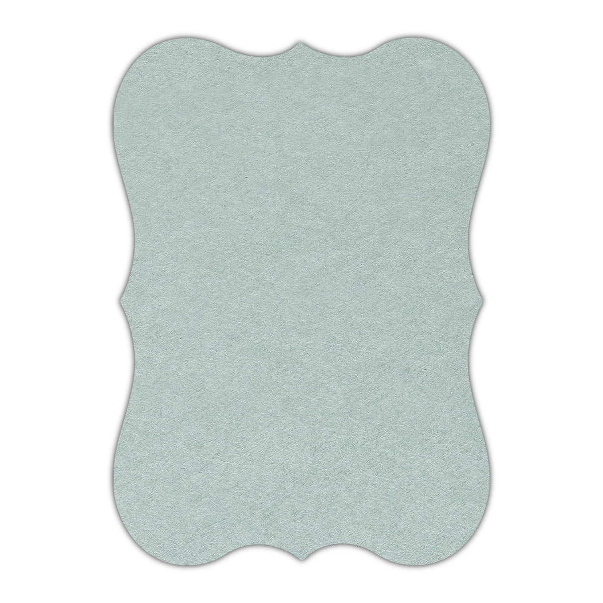 CMYK Print on Powder Green Cardstock | Shape P27 | 2" x 3"