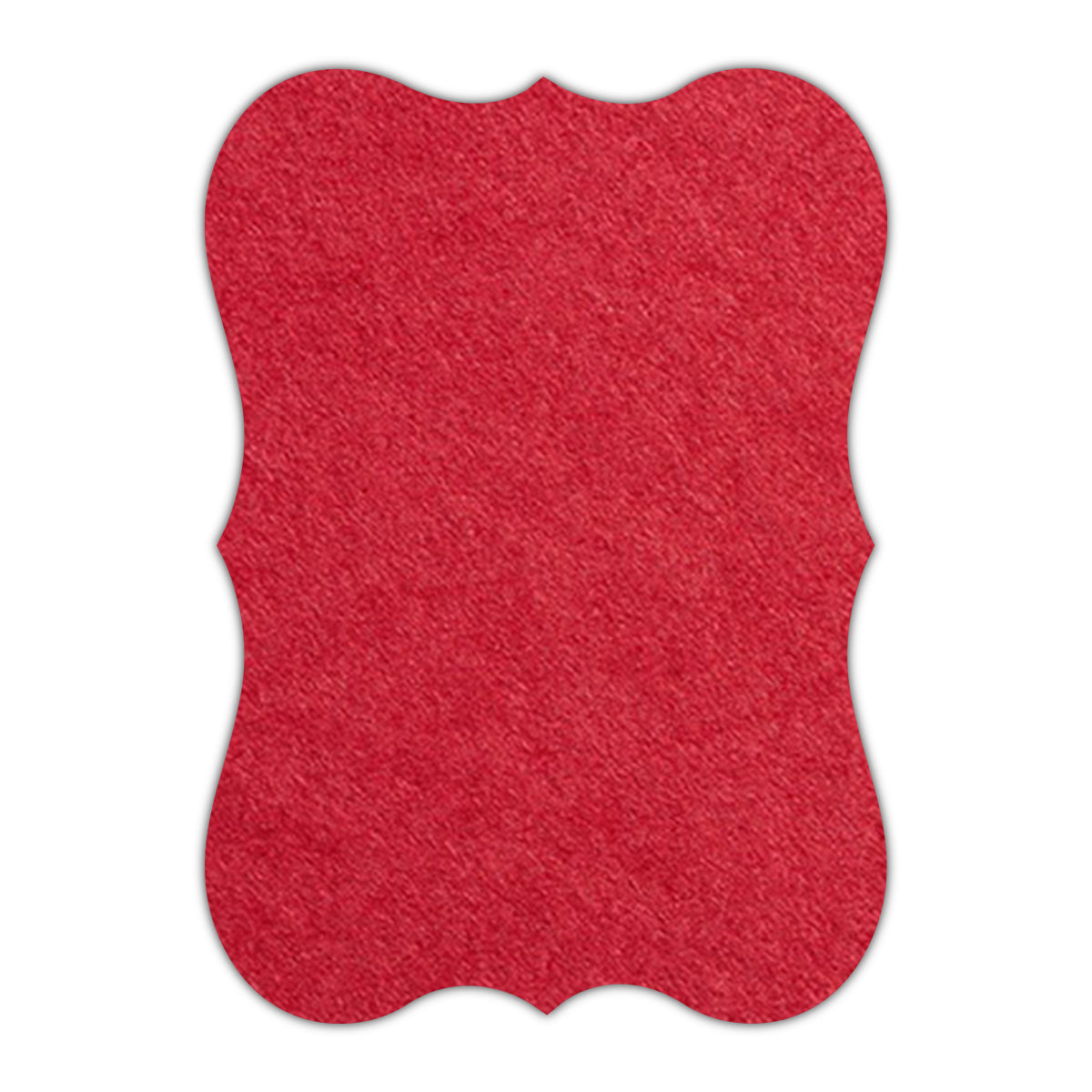 CMYK Print on Scarlet Red Cardstock | Shape P27 | 5" x 8"