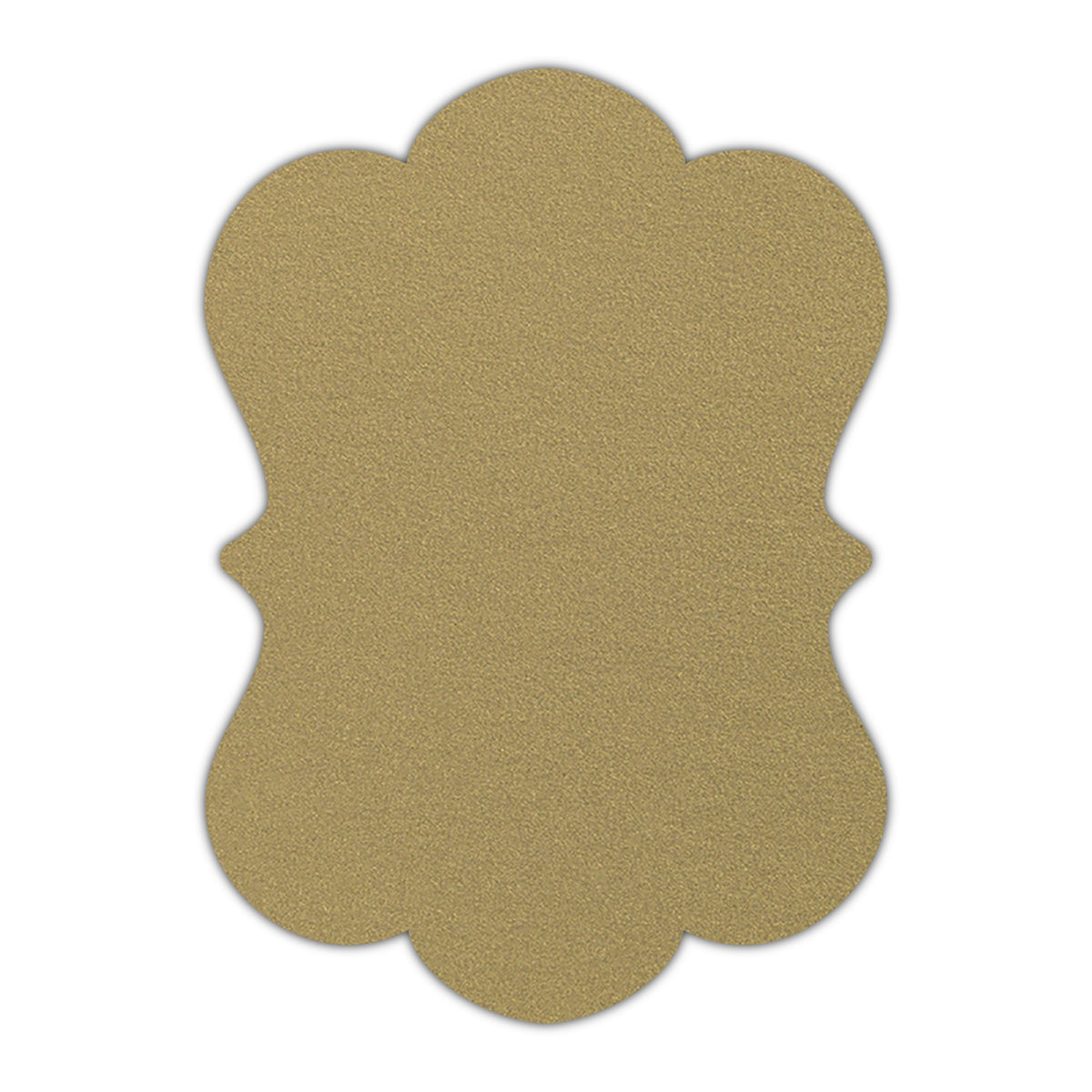 CMYK Print on Shimmer Gold Leaf Cardstock | Shape P29 | 3" x 4"