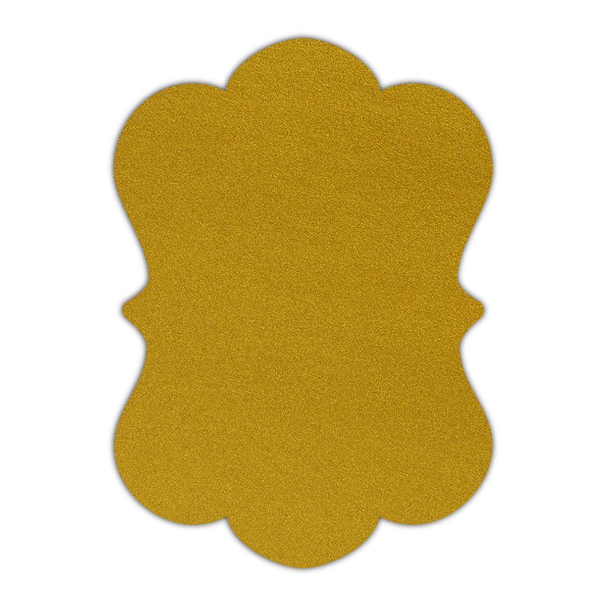 CMYK Print on Shimmer Super Gold Cardstock | Shape P29 | 5" x 7"