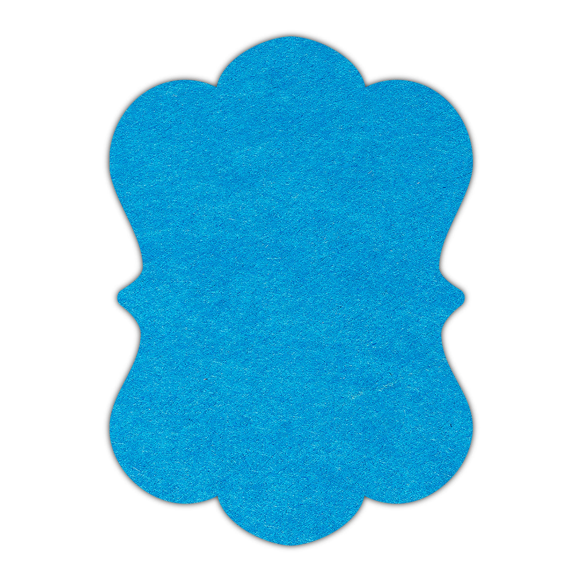 CMYK Print on Tabriz Blue Cardstock | Shape P29 | 3" x 4"