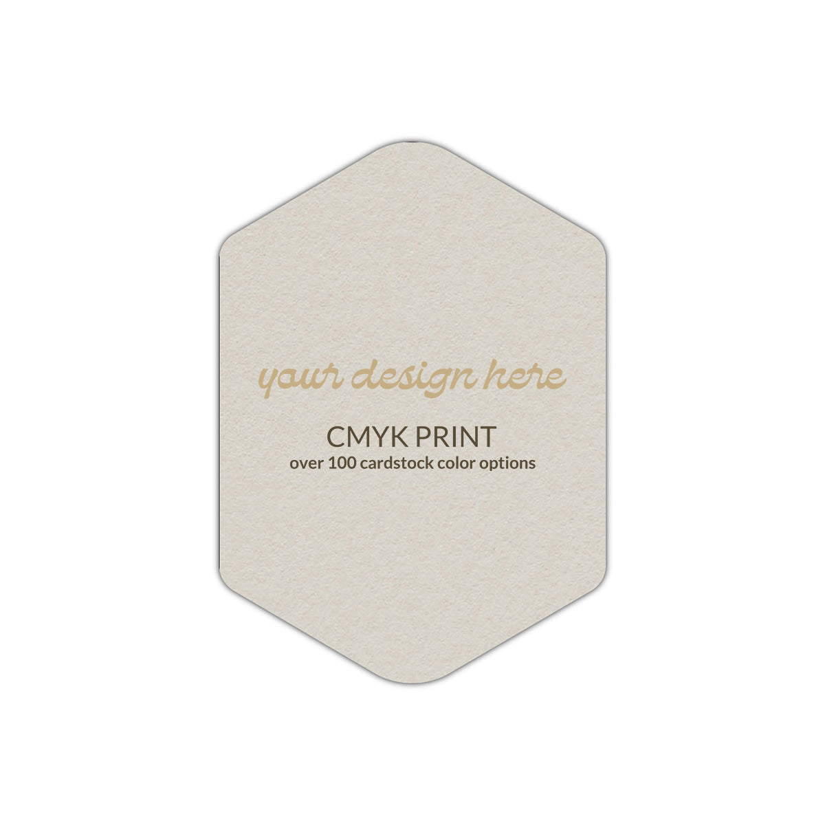 Shape P3 Diecut Card | CMYK Print | 3.5" x 5"