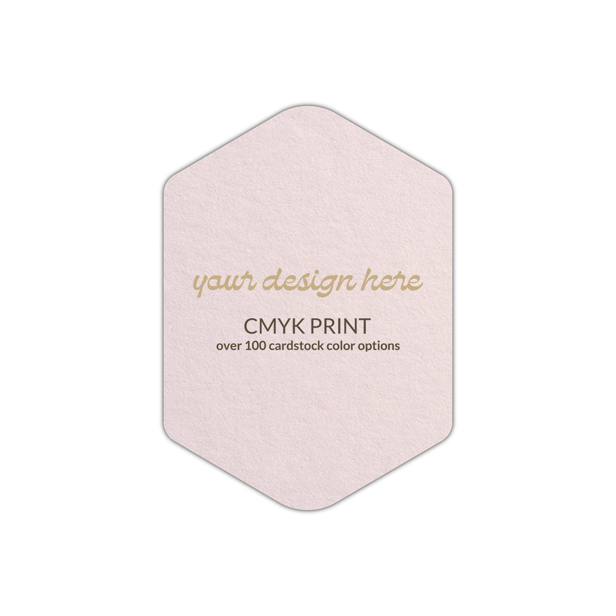Shape P3 Diecut Card | CMYK Print | 3" x 5"