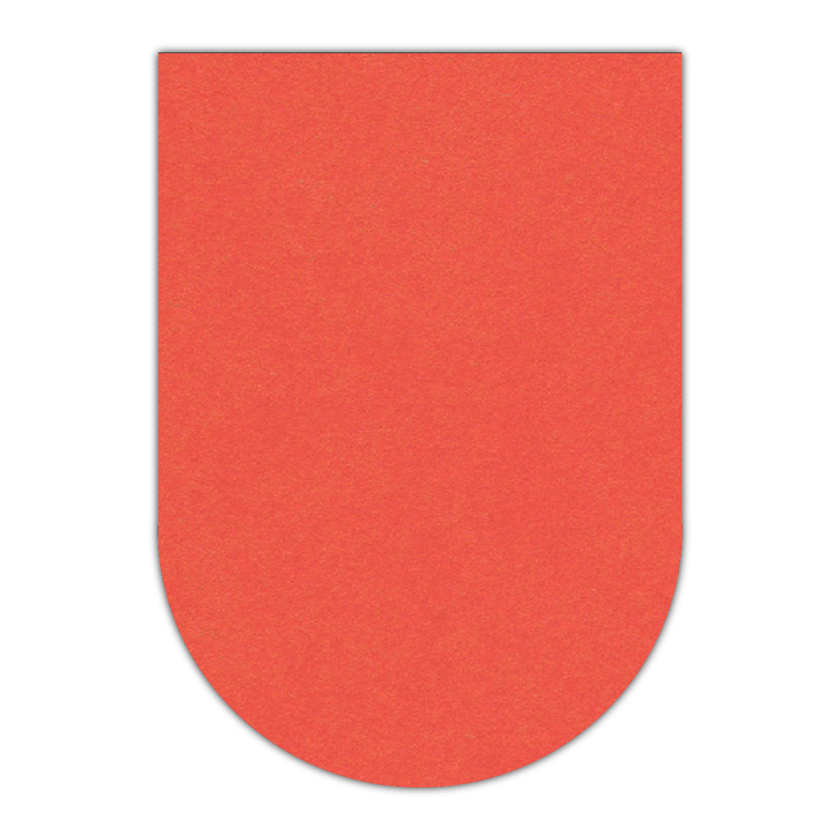 CMYK Print on Coral Cardstock | Shape P31 | 2" x 3.5"