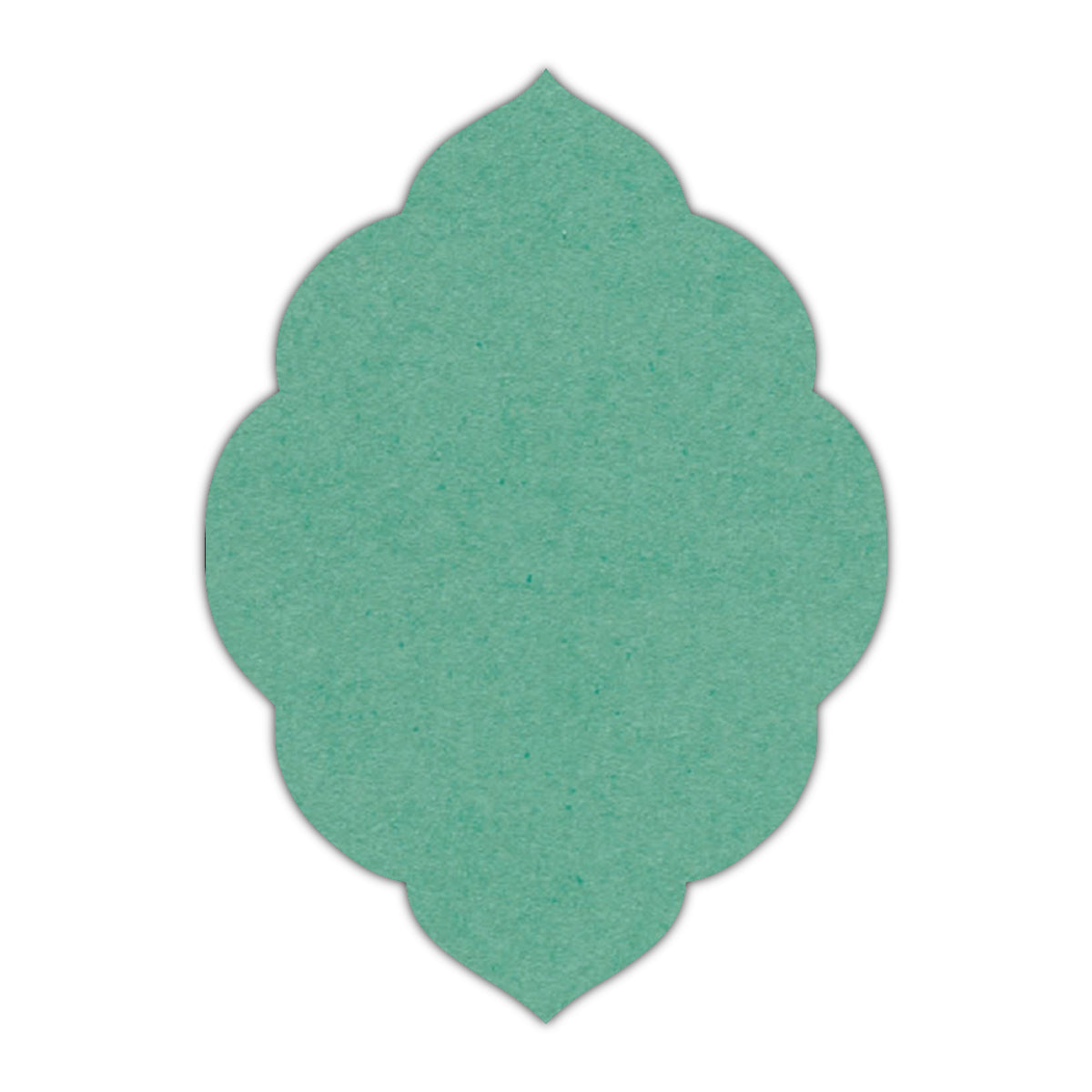 CMYK Print on Caribbean Blue Cardstock | Shape P32 | 4.25" x 5.5"