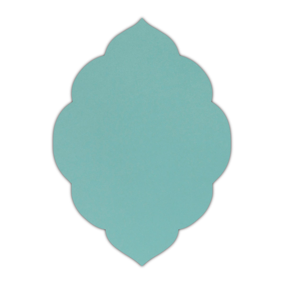 CMYK Print on Shimmer Lagoon Cardstock | Shape P32 | 5" x 8"