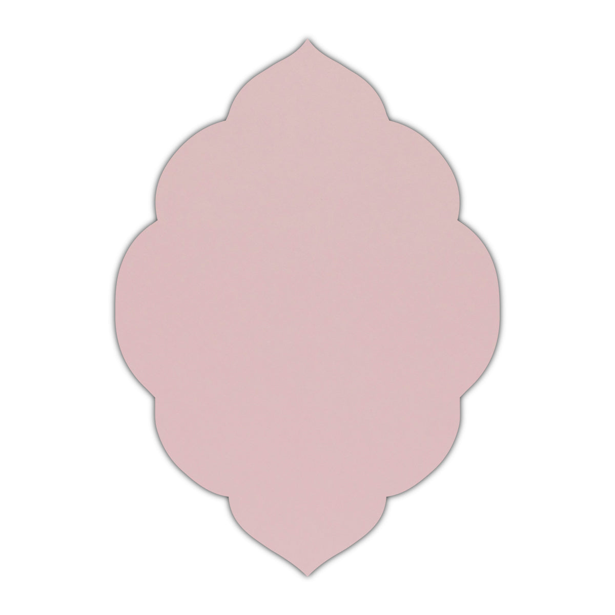 CMYK Print on Shimmer Rose Quartz Cardstock | Shape P32 | 2" x 3.5"
