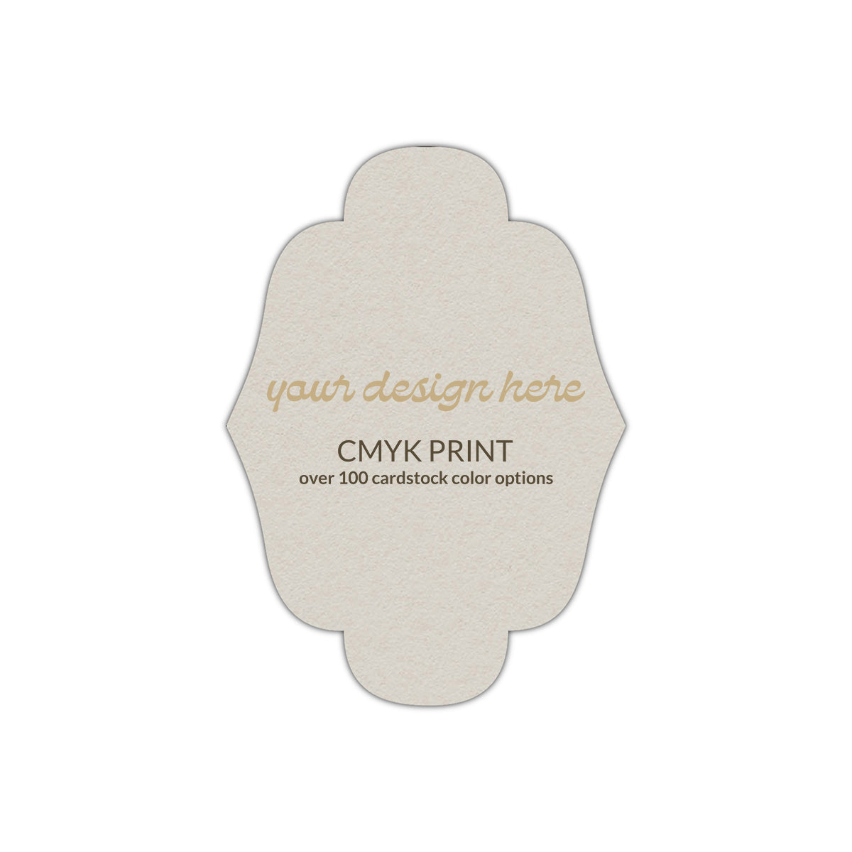 Shape P34 Diecut Card | CMYK Print | 3" x 5"