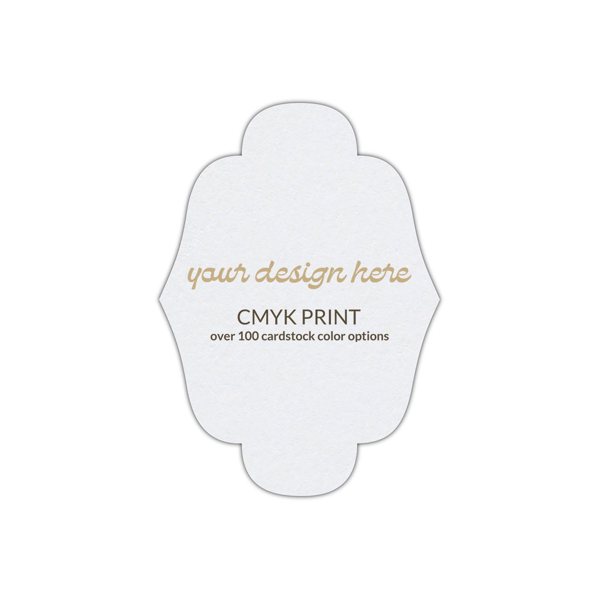 Shape P34 Diecut Card | CMYK Print | 2" x 3"