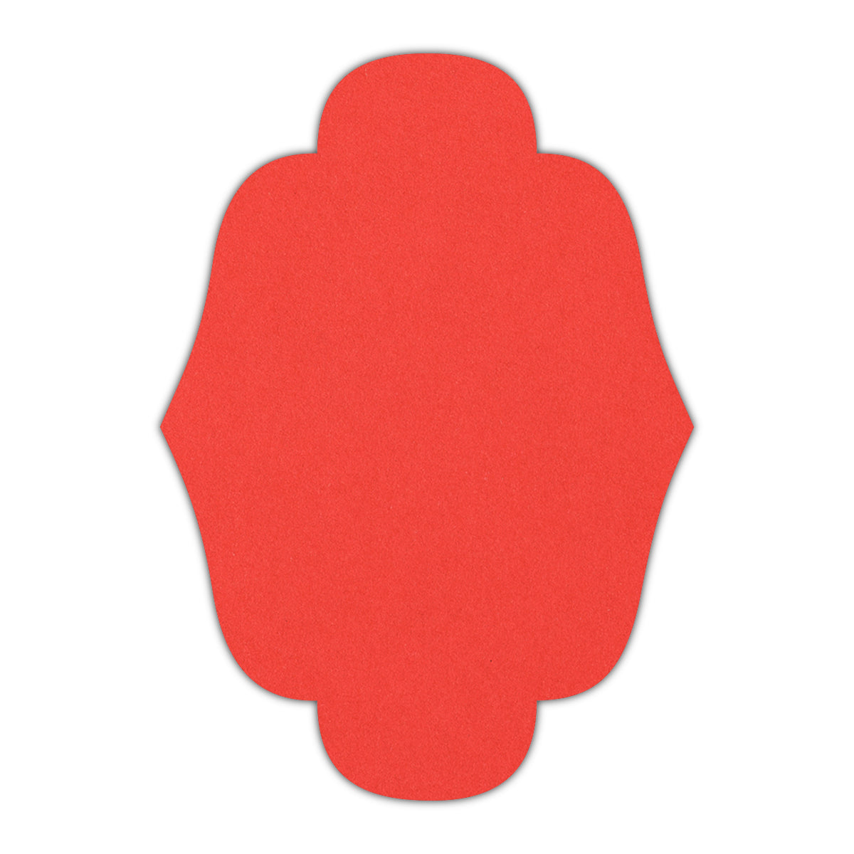 CMYK Print on Bright Red Cardstock | Shape P34 | 5" x 7"
