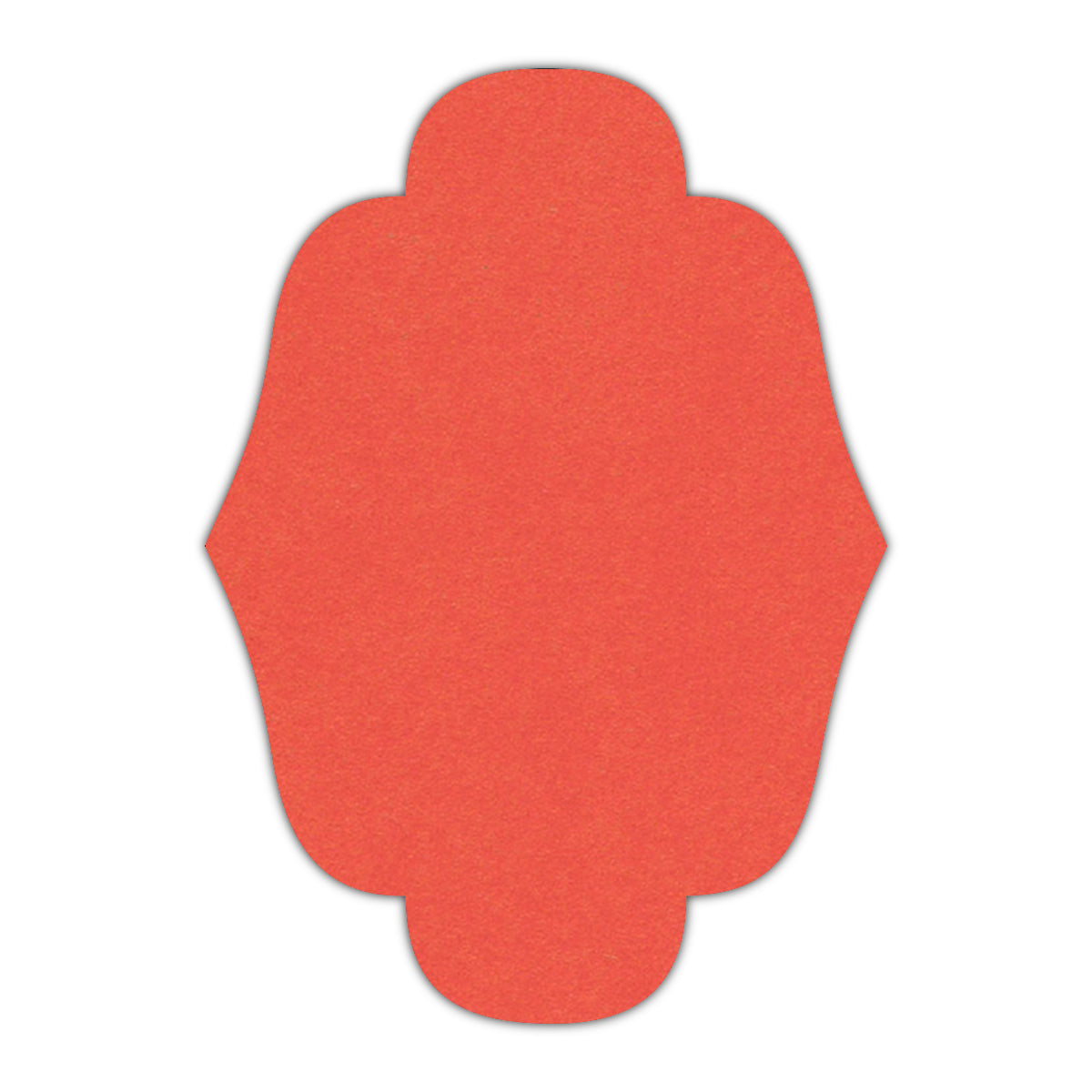 CMYK Print on Shimmer Coral Cardstock | Shape P34 | 11" x 14"