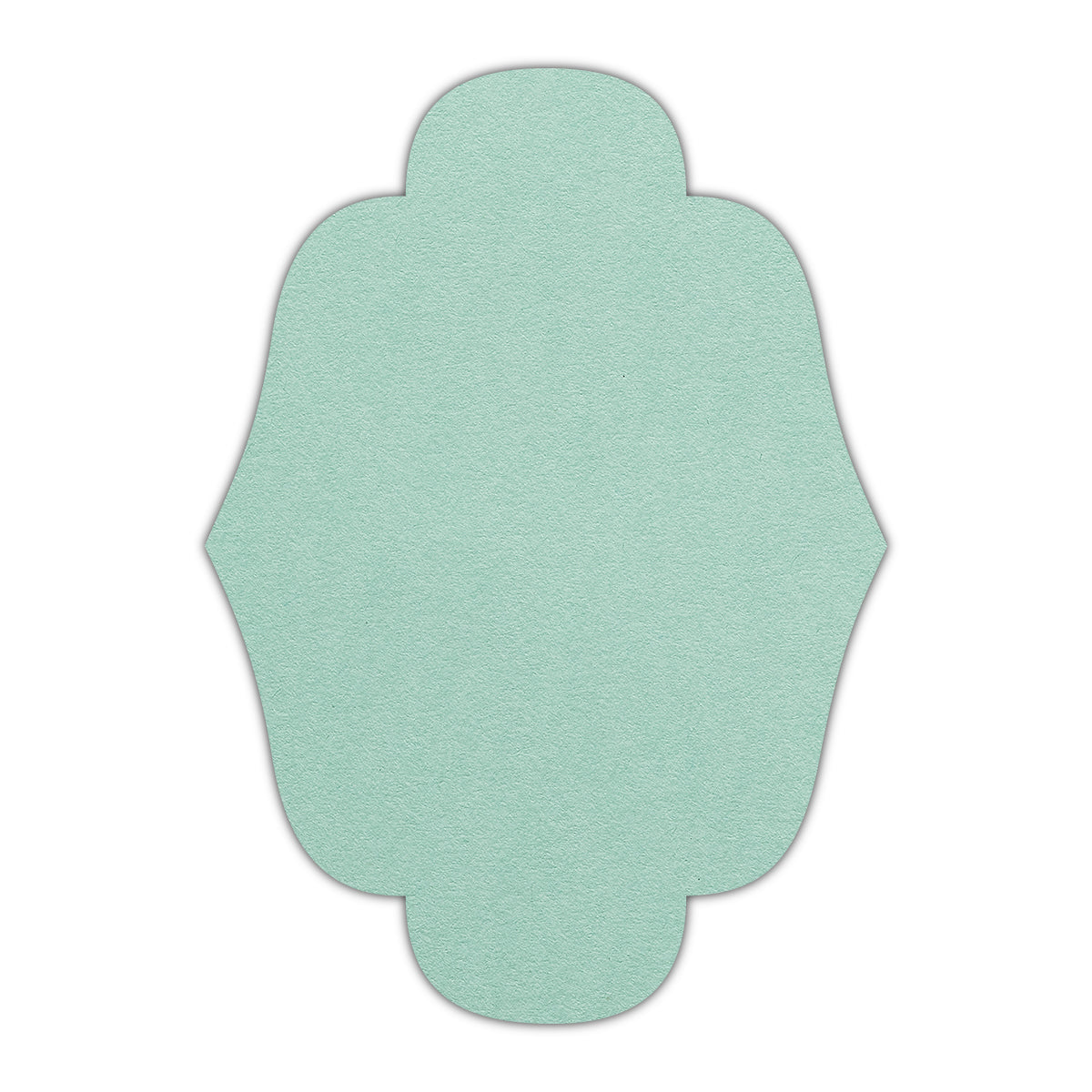 CMYK Print on Park Green Cardstock | Shape P34 | 3" x 4"