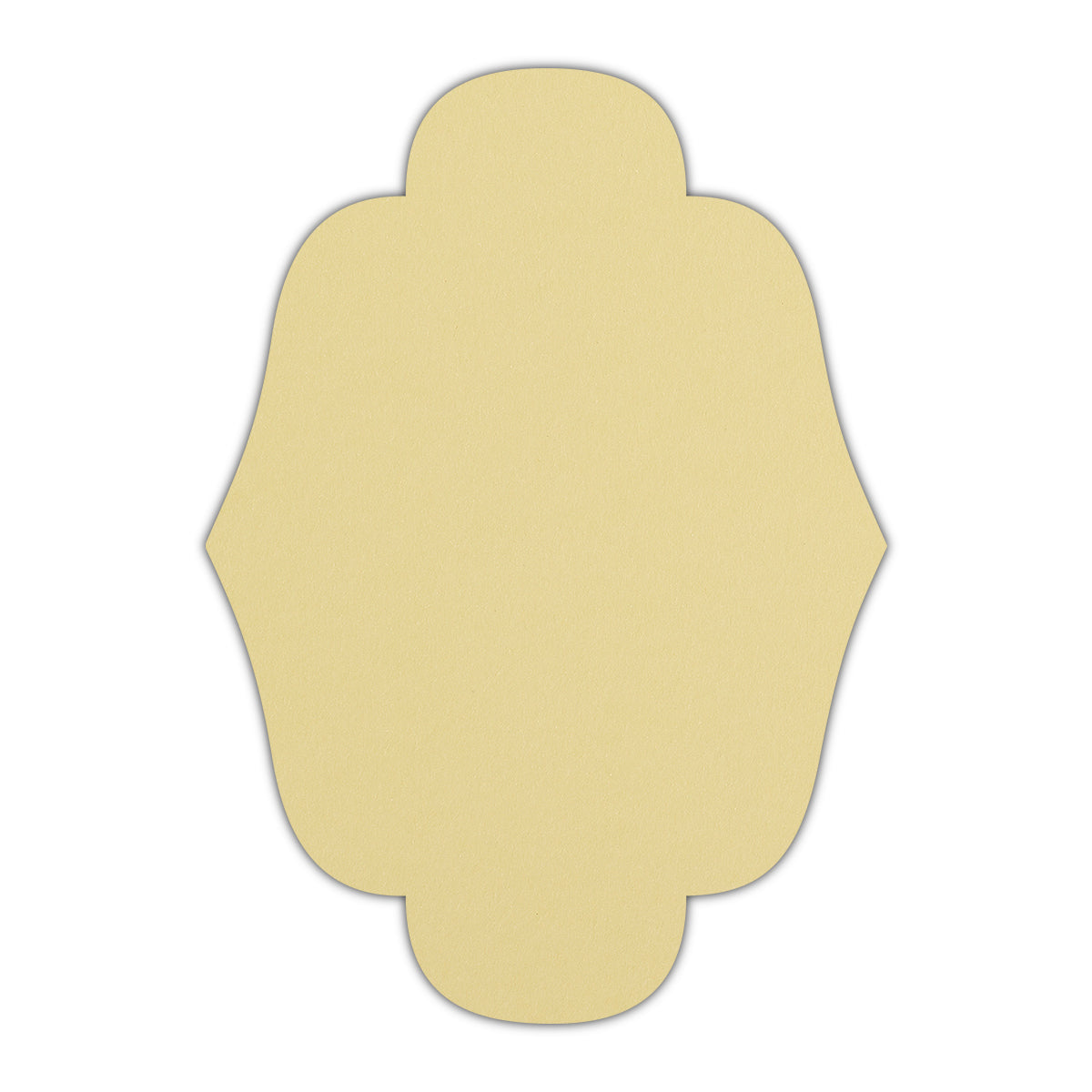 CMYK Print on Sorbet Yellow Cardstock | Shape P34 | 6" x 9"