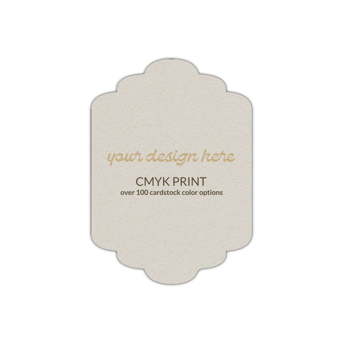 Shape P36 Diecut Card | CMYK Print | 5" x 7"